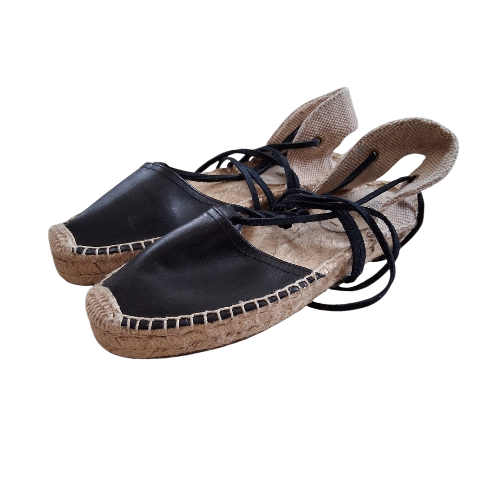 Soludos Platform Gladiator Espadrille Leather San… - image 2